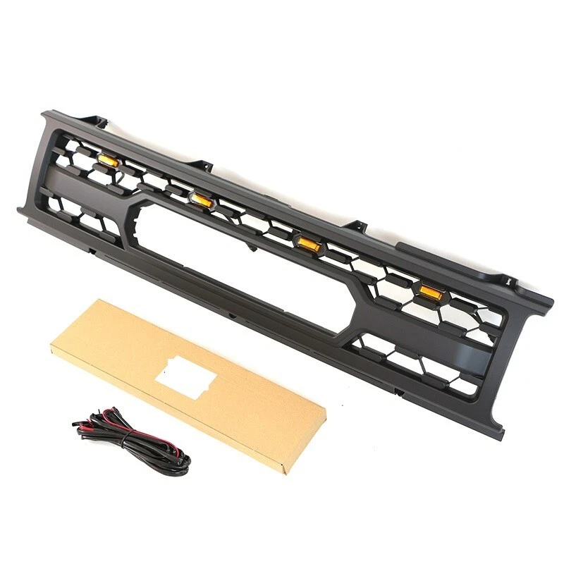 Parrilla delantera negra para Toyota 4Runner 1987-1989 parrilla de parachoques con luz LED Foto 4 de 4