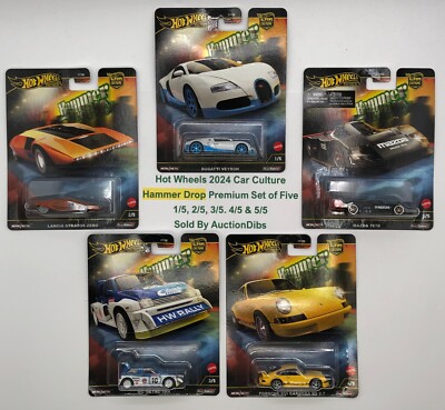 Hot Wheels 2025 Premium Car Culture   Hammer Drop   Set of Five  
