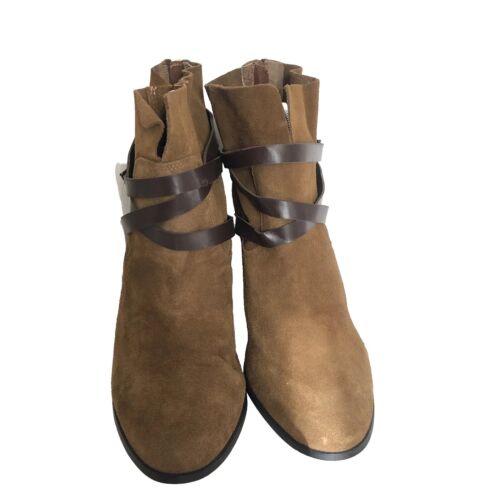 Carlos Santana Women Size 10 Shoe Miles NEW Ankle Boots Bourbon Brown Carlos - Picture 2 of 6