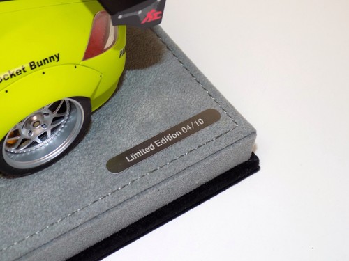 1/18 AB Models Porsche Cayman Rocket Bunny Matte Green on Alcantara Base - Picture 6 of 6