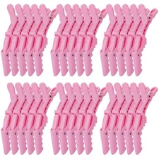 30 Pcs Plastic Alligator Hair Clips, Pink Hair Clips for Styling Sectioning, ...