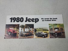 vintage 1980 Jeep Models SUV Flip Up Car Brochure Catalog 4 1/2" x 11"