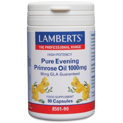 Lamberts Pure Huile D'Onagre 1000mg Capsules (90) Bbe 08/2028