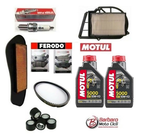 TAGLIANDO YAMAHA XMAX 250 2010 2011 X-MAX OLIO PASTIGLIE CINGHIA