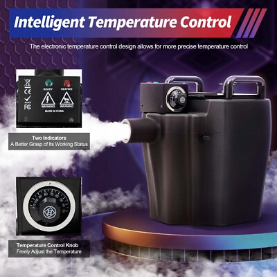 Low Smoke Lying Laying Dry Ice Effect Ground Fog Machine with Nozzle &Tube 3500W