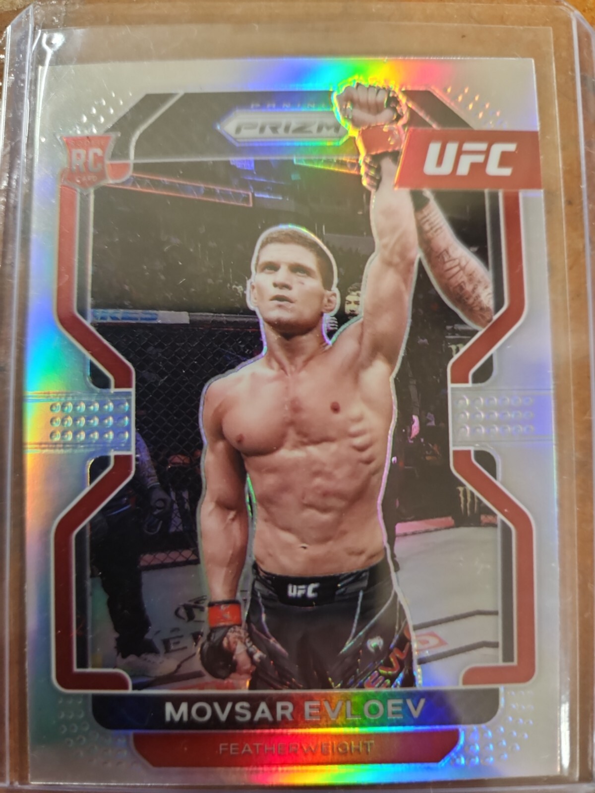 2022 UFC Prizm Movsar Evloev Rc Silver Prizm
