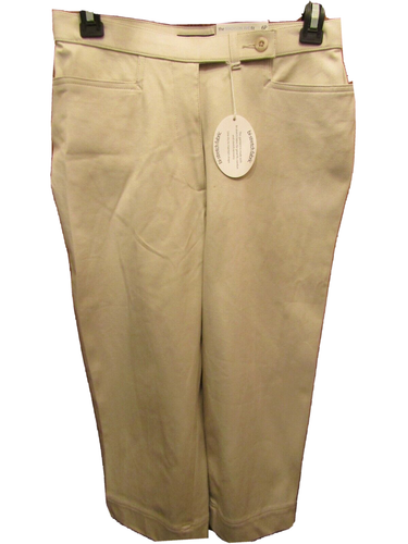 Pantalon Capri Femme Final Touch - Taille L, Motif Carreaux Beige, Occasion Très Bon état