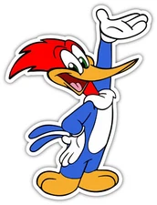Woody Woodpecker RIGHT 3M STICKER USA MADE TRUCK WINDOW CAR DECAL CARTOON KIDS