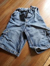 Old Navy Boys Blue Denim Jean Cargo Shorts Sz 12 Regular