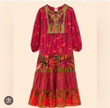 Farm Rio Mixed Prints Embroidered Yoke Maxi