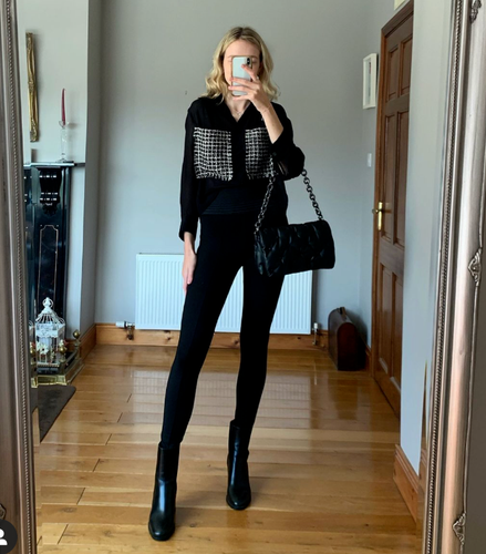 ZARA NEW WOMAN SS22 BLACK WIDE 