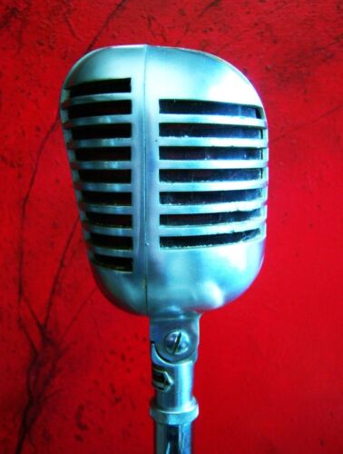 Vintage RARE 1950s Astatic DR-10 crystal microphone w period Atlas DS-5 stand - Picture 11 of 16