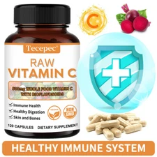 Raw Vitamin C Helps Maintain Healthy Vision Strengthen Immune System  30-120 Ct