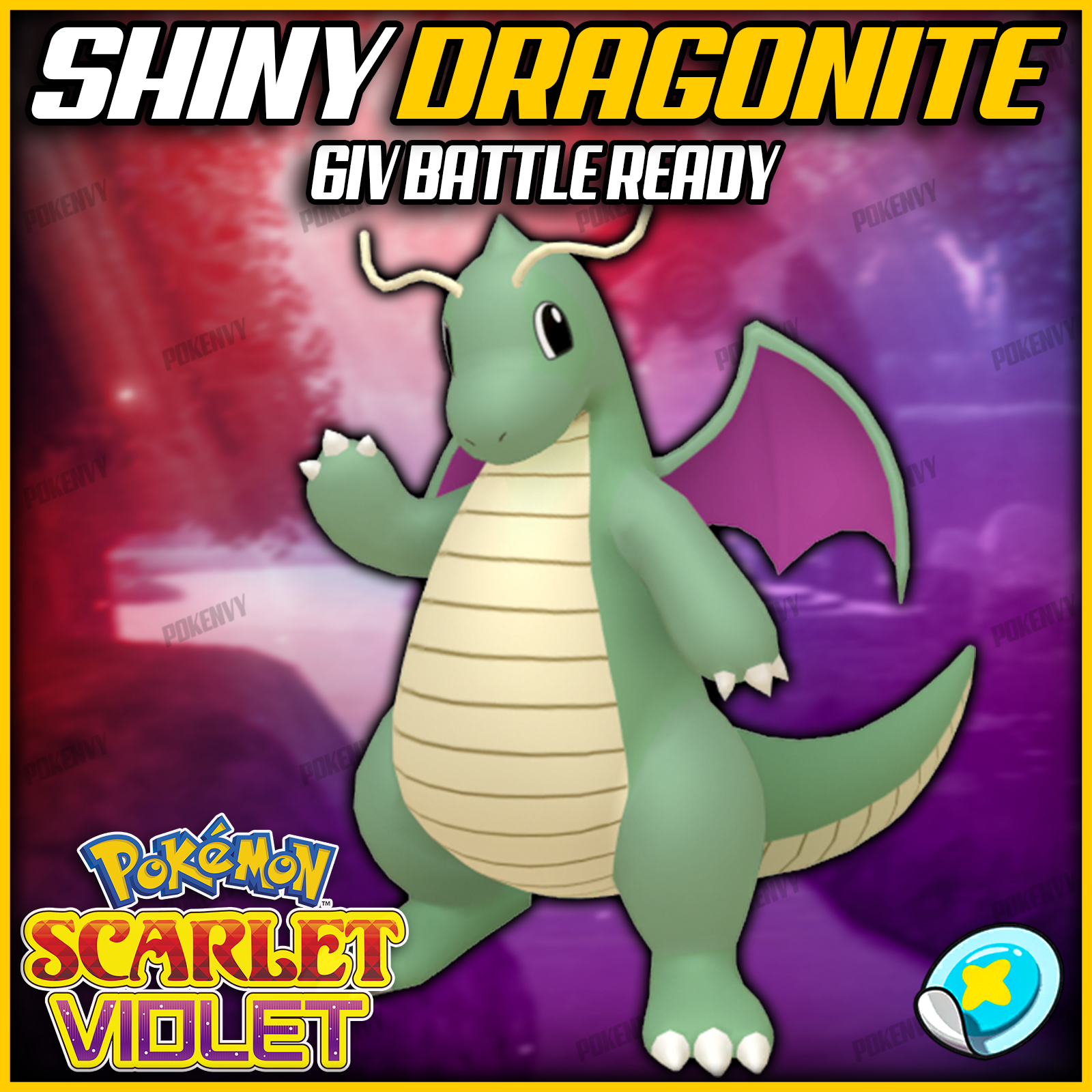 Pokemon Let's Go Shiny Dragonite 6IV-AV Trained – Pokemon4Ever