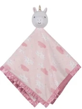 NWT Parents Choice Walmart Pink Unicorn Clouds Large Plush Baby Security Blanket