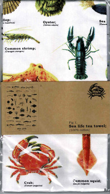 Gift Republic Sea Life Kitchen Apron One Size - 100% Cotton (New & Sealed)