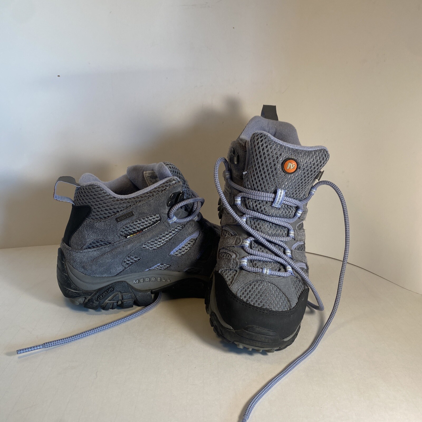 Stivali da trekking Merrell grigio pervinca taglia 7 5 US 5 UK scarpe da donna performance