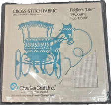 Oatmeal Fiddler's Cloth Aida 12 X 18 Inch Cross Stitch Charles Craft Fabric New