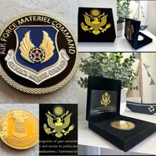 AIR FORCE MATERIEL COMMAND Challenge Coin USAF, With Special Velvet Case