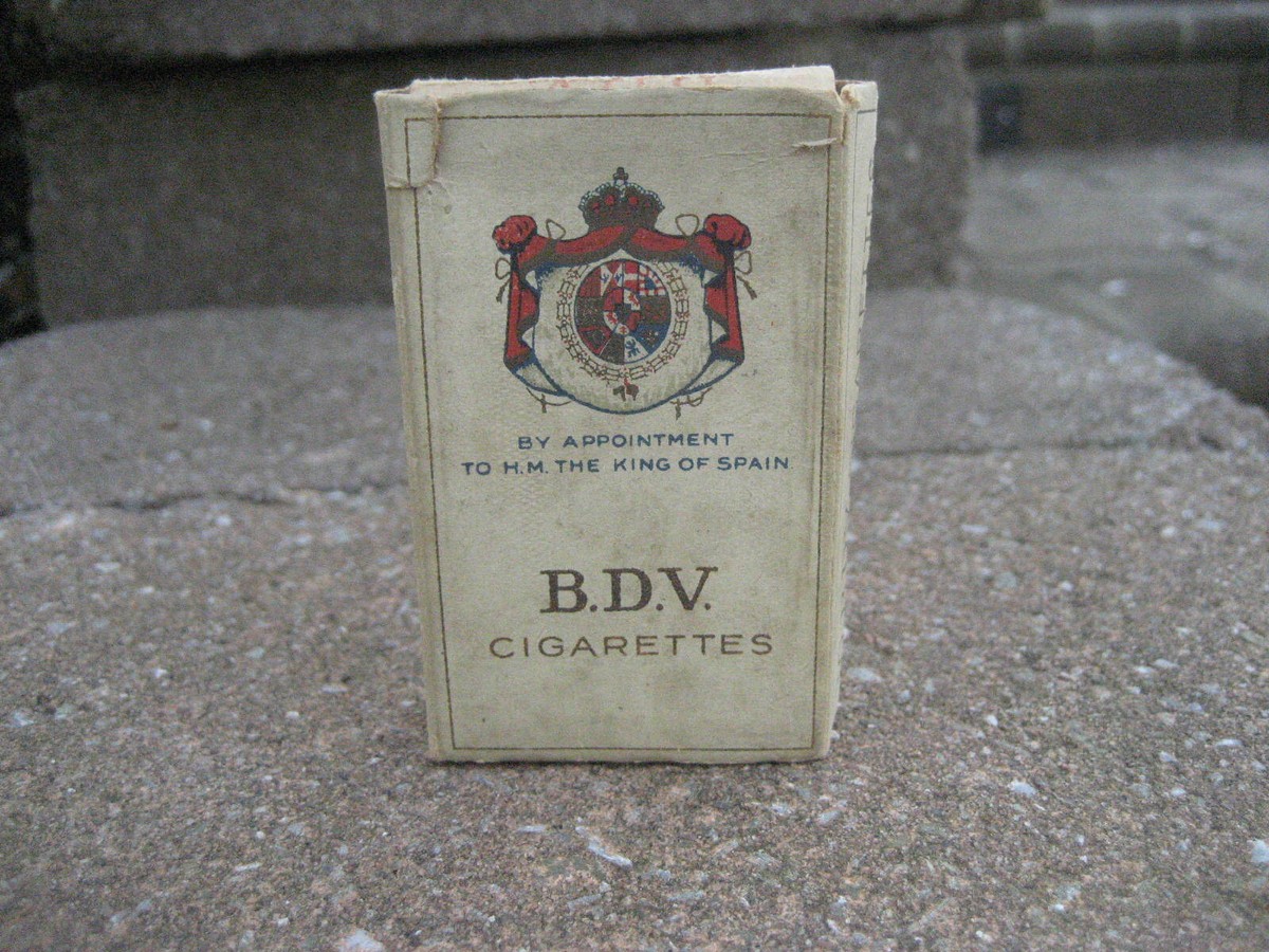 bdv cigarettes Vintage Tobacco 2-Piece Slide Box Identification needed... 21 silks from