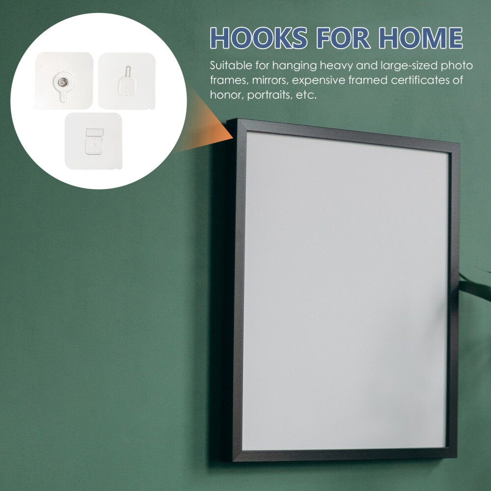 9Pcs Wall Hook Self Adhesive Picture Hanger for Clock and Photo eBay