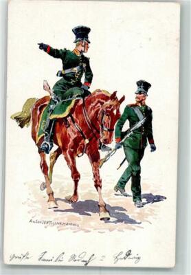 39780758 - K.B. Gendarmerie 1852 Horse Signed Hoffmann, Anton Uniform
