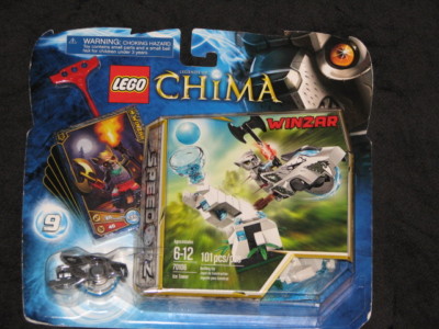 New LEGO Chima 70106 Winzar's ICE TOWER #9 Speedorz racer Wolf minifigure  cards