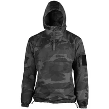 Tactical Combat Mens Anorak Hooded Windproof Lightweight Summer Jacket Dark Camo