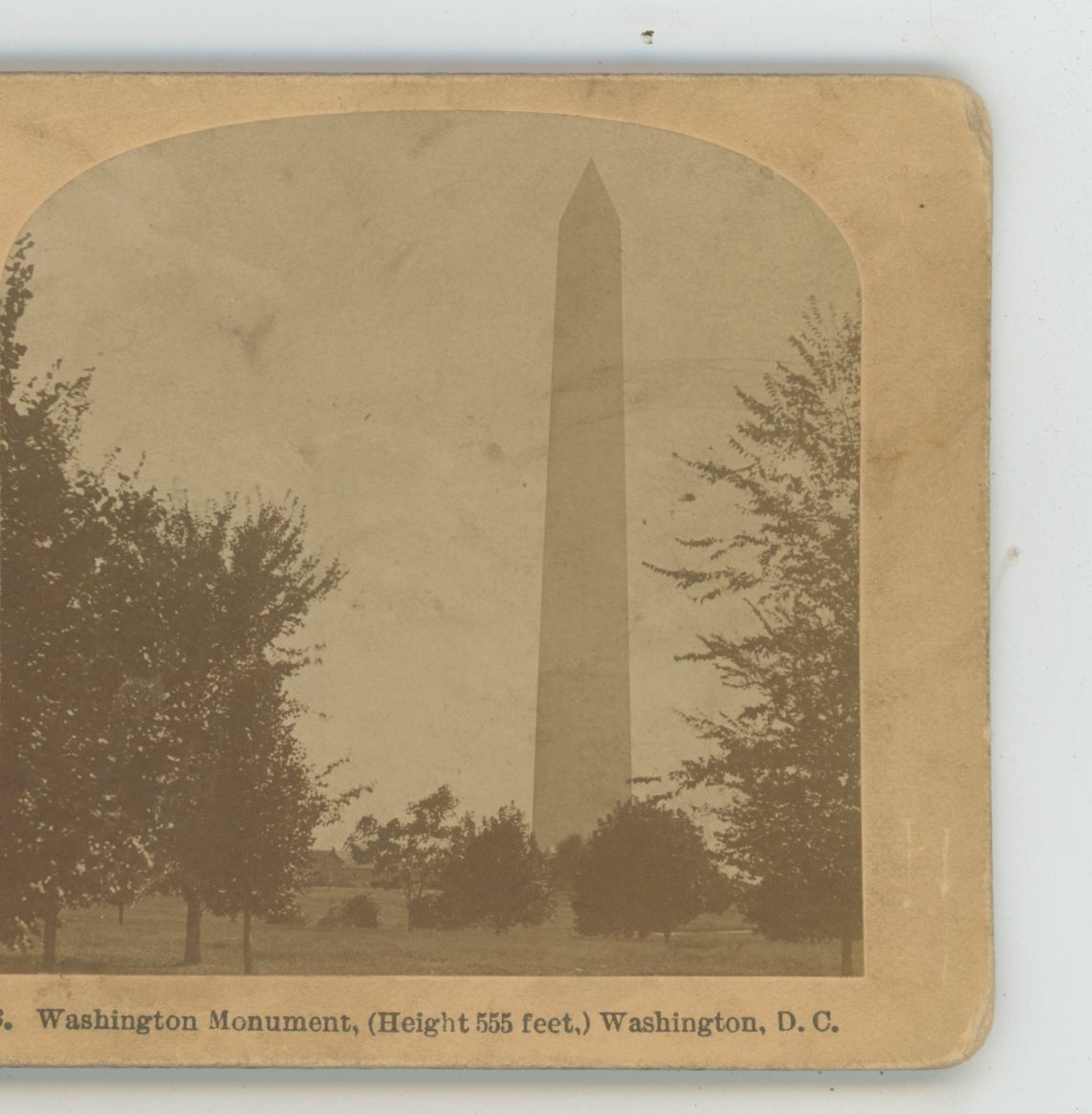 Washington DC Monument Height 555 Feet Kilburn Stereoview