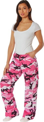Womens Camo Military Fatigues, 8-Pocket Cargo Army Paratrooper Ladies BDU Pants - 第 5/22 張圖片