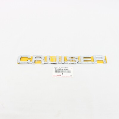 ✩ Toyota Land Cruiser OEM Genuine Back Door Name Plate 75443-60040