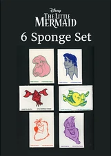 1991 Pro Set Disney The Little Mermaid 6 Sponge Set