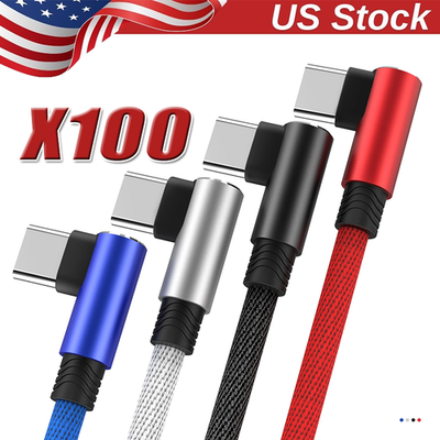 #ad #ad 90 Degree Angle USB C to USB C Charger Cable Fast Charging Type Sync Cord LOT $41.86