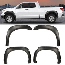 For 2007-2013 2012 Toyota Tundra Pocket Rivet Style Fender Flares Smooth Black