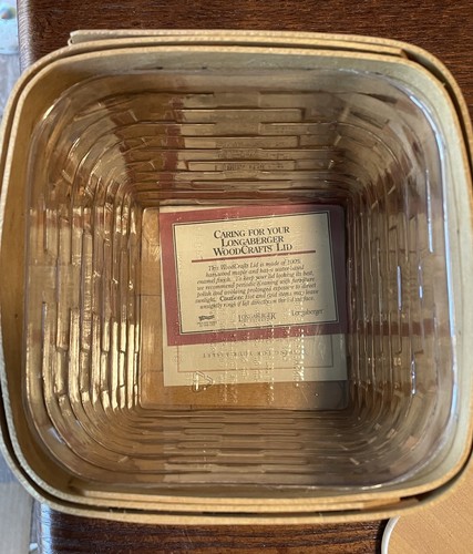 Longaberger großer Taschentuchkorb 18652 MIT WOODCRAFT DECKEL schön siehe Fotos - Bild 5 von 5