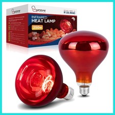 250 Watt Heat Lamp Bulbs for Chicks, R40 Heat Lamp for Chickens, Infrared Hea...