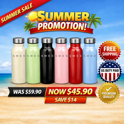SMEG × 24Bottles Clima Bottle 500ml Stainless Steel + FREE Waist