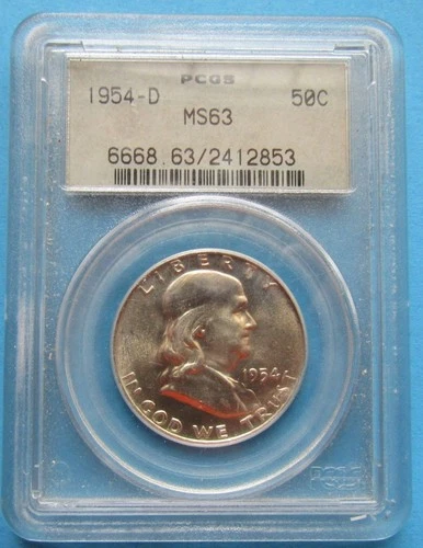 1954-D Franklin Half Dollar PCGS MS 63
