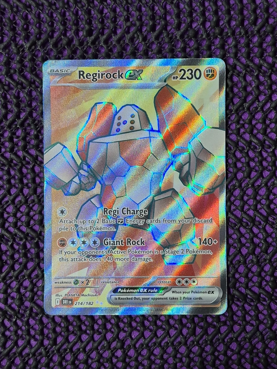 Pokemon Regirock ex 214/182 Full Art