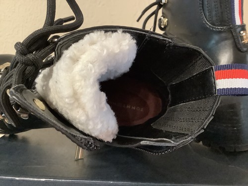 Tommy Hilfiger Lamere2 schwarze Kampfstiefel mit Blockabsatz Damengröße 6M - Bild 6 von 7