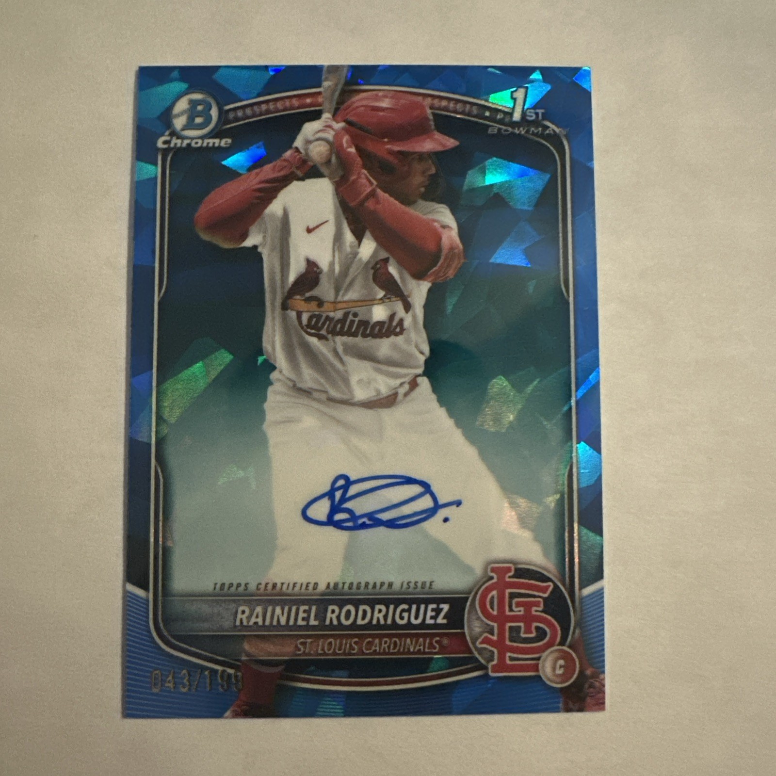 2025 Bowman Chrome Sapphire Auto /199 Rainiel Rodriguez 