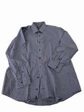 16.5 - 32/33 - BLUE - Kirkland Men s Traditional Fit Button Down Up Dress Shirt