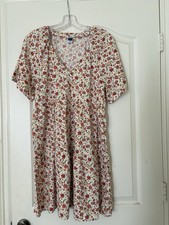 Old Navy  Mini Swing Dress  Sz M  Flowers Allover Print  V-Neck NWT