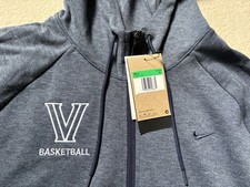 NEW! Men's NIKE Dri-FIT Villanova Basketball Team-Issue Full-Zip Hoodie -XL-