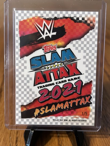 2021 Topps Chrome WWE Slam Attax RED REFRACTOR #d /5 #75 NIA JAX - Bild 2 von 2