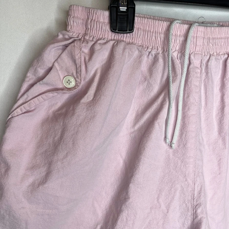 Pantalones Cortos Vintage Koret Rosa Algodón Para Mujer O/S Cintura Elástica Hechos en EE. UU. Foto 2 de 4