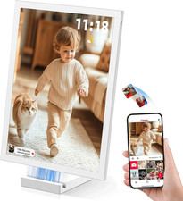 10.1" HD Digital Picture Frame, 64GB, Cordless Battery  Wireless Charging