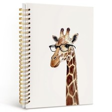 Giraffe Gifts Cute Notebook Journal for Women Kids,Cute Spectacled giraffe