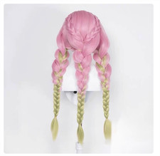 Cosplay Demon Slayer: Kimetsu No Yaiba Kanroji Mitsuri Wig Braided Hair Hallowen
