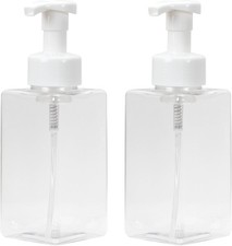 Foaming Soap Dispenser, Refillable Plastic Pump Bottles for Liquid Hand Soap, 15